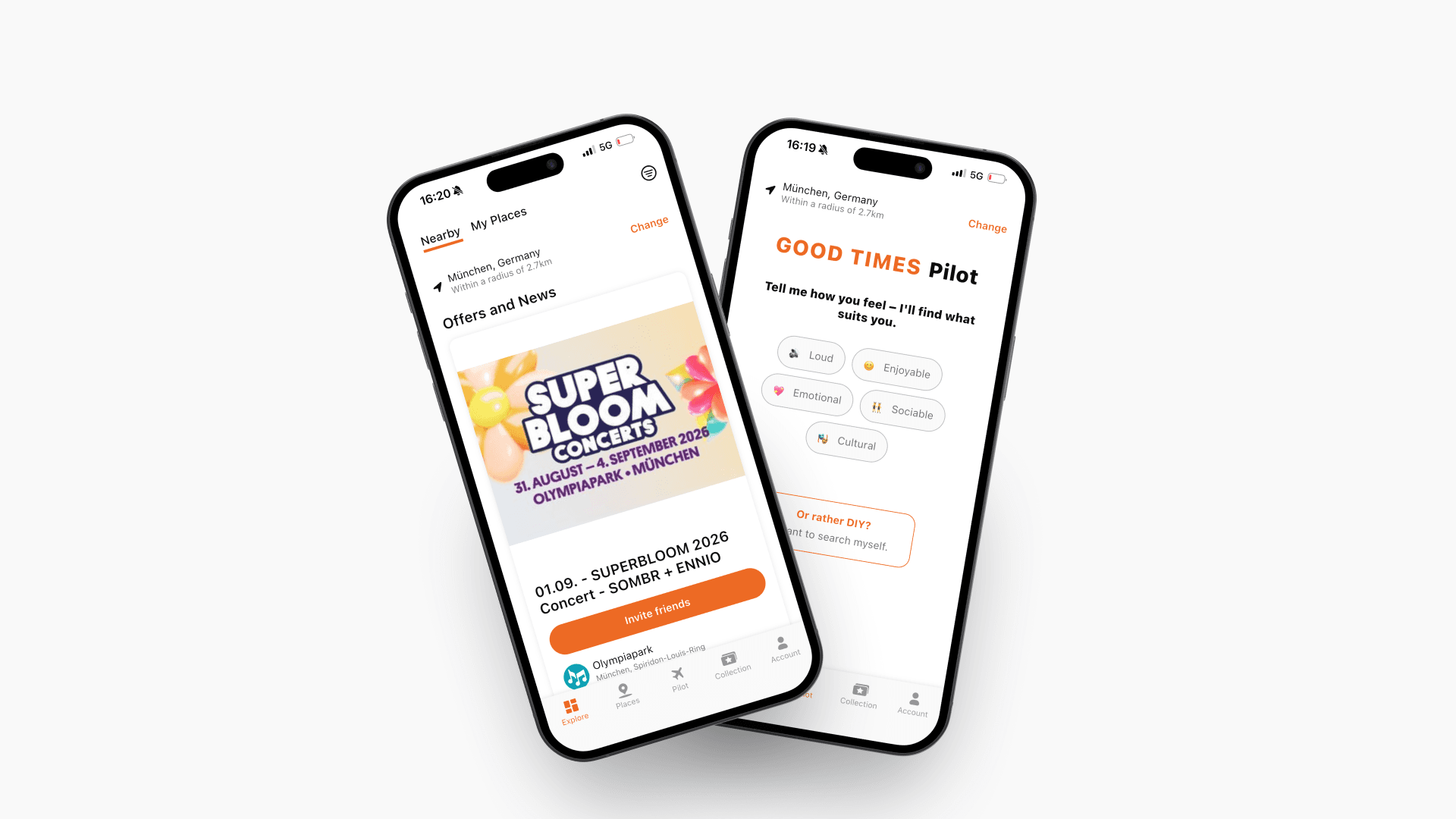 Screenshot der App findout