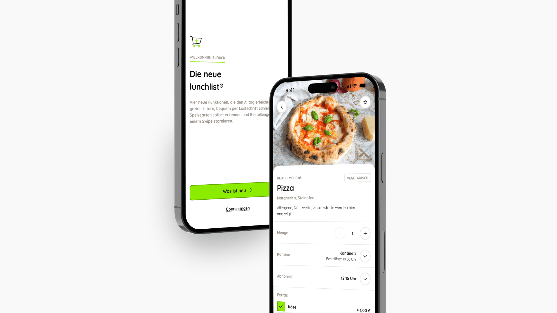 Screenshot der App Lunchlist