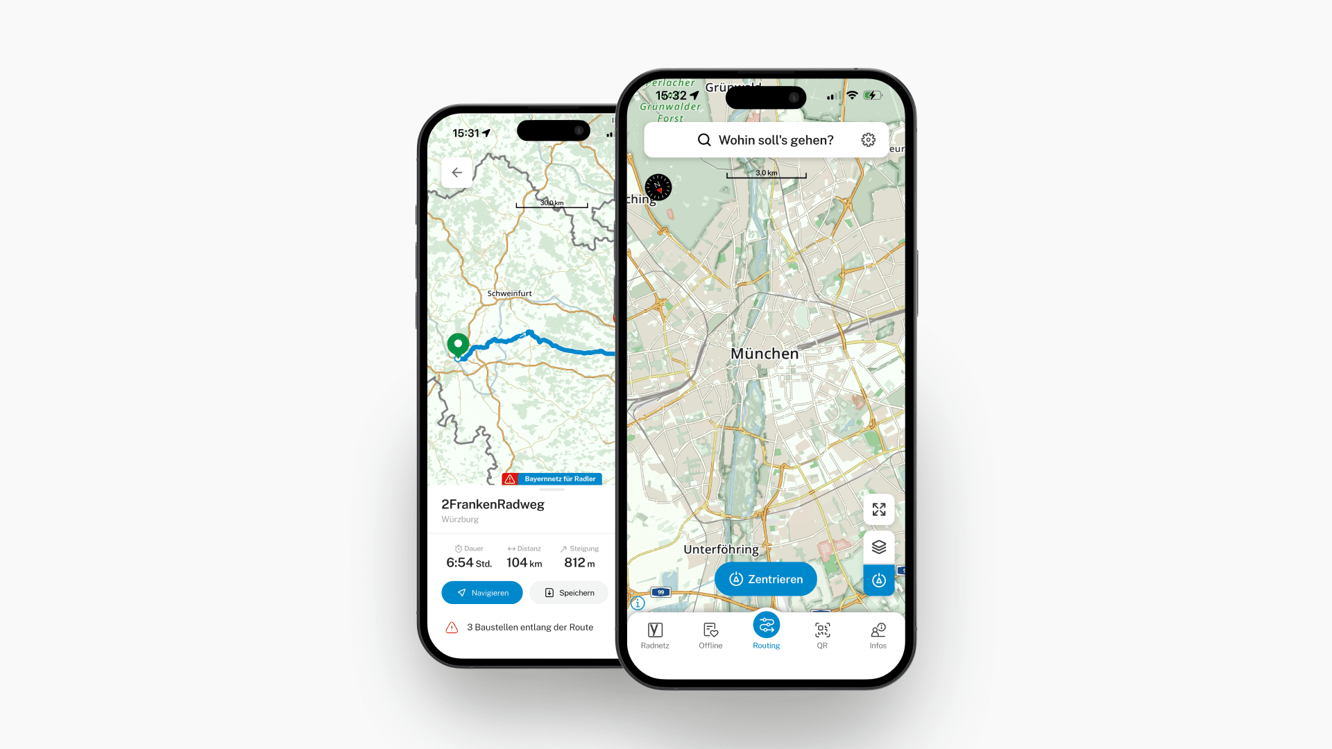 Screenshot der App RadroutenPlaner